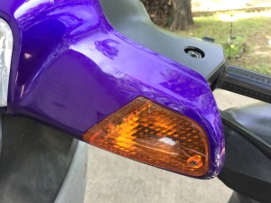 honda elite scratch on paint front panel