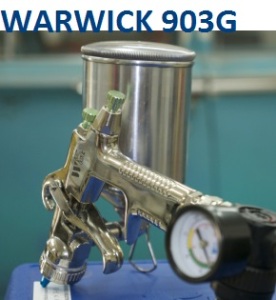 Warwick 903G Side Feed HVLP Solvent Detail Gun