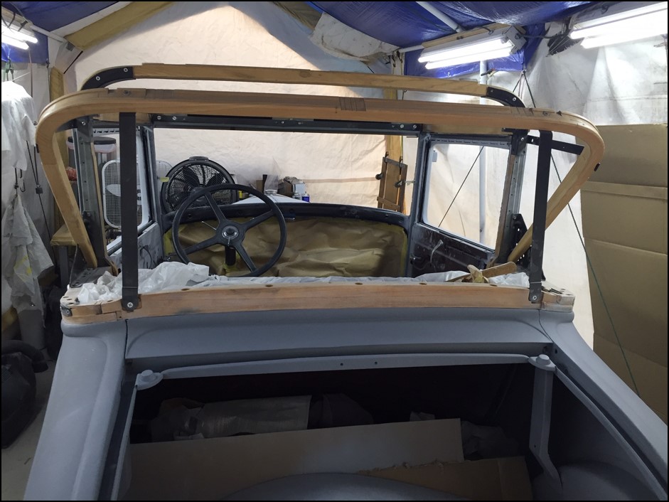 Painting Rear Trunk Sections with Single Stage Paint