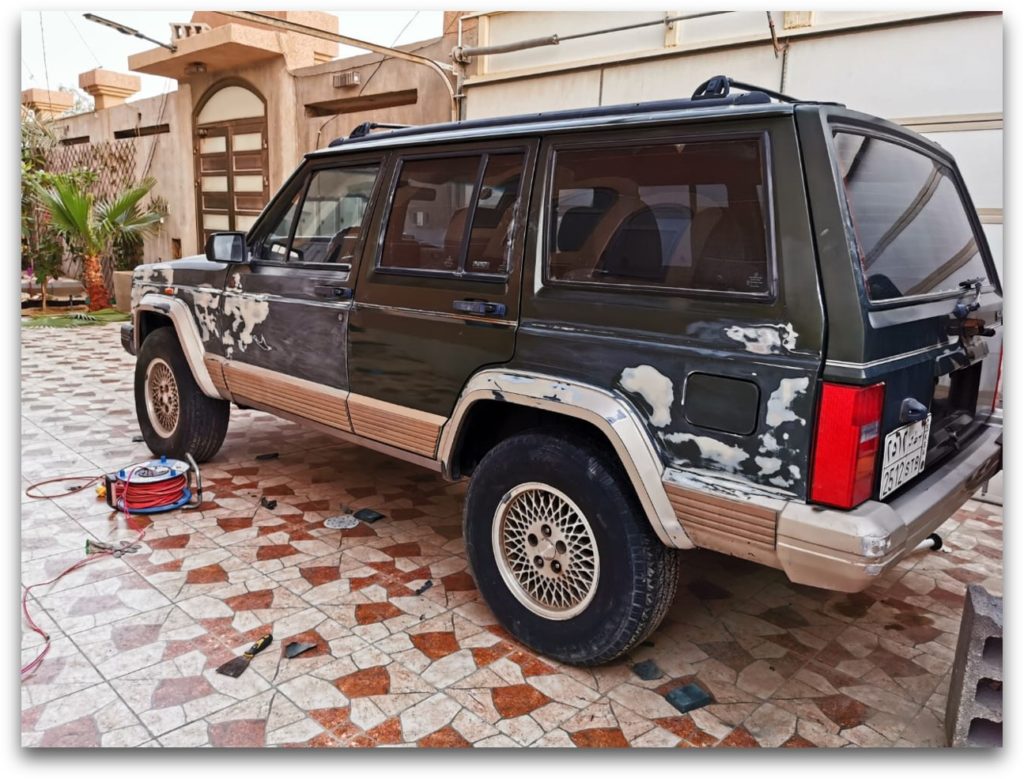 Sanded down 1996 Jeep Cherokee Country