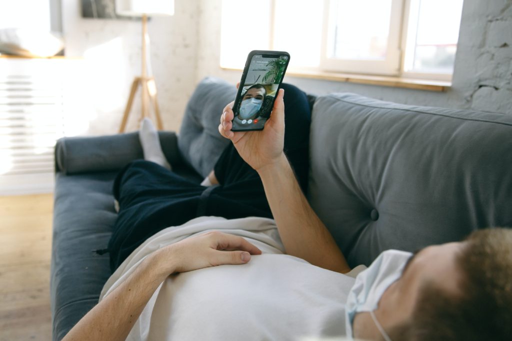 Man doing facetime